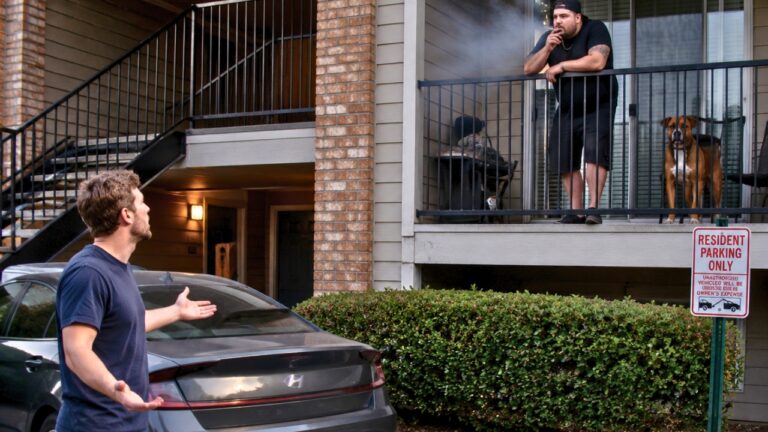 Austin, TX Renter Says New “Neighbor From Hades” Took the Parking Spot, Filled the Apartment With Smoke, and Left a Dog on the Balcony