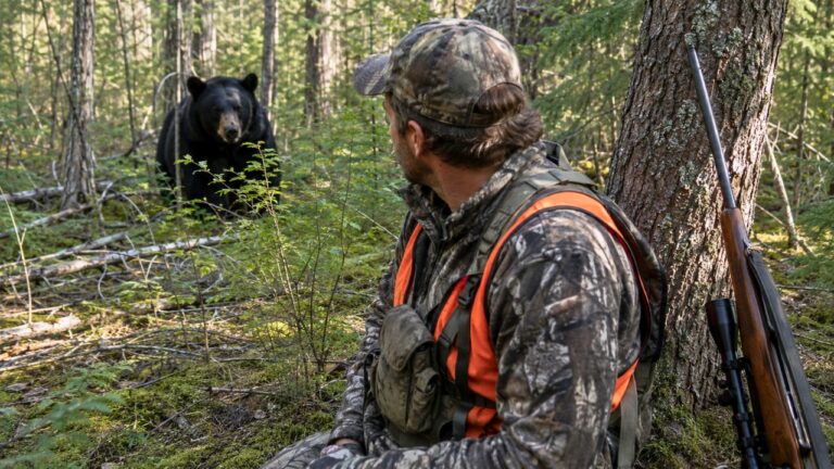 Hunter Set His Rifle Down for “30 Seconds” — Then a Black Bear Walked Up Behind Him
