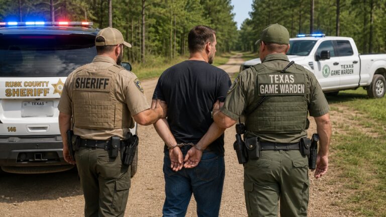 Texas Game Wardens Help Track Down Fugitive After Trespassing Tip in East Texas
